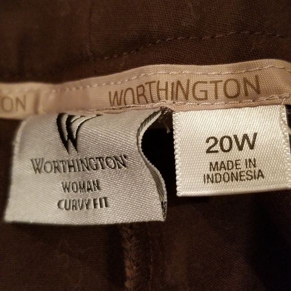 Women's Worthington Brown Pants - Picture 3 of 4